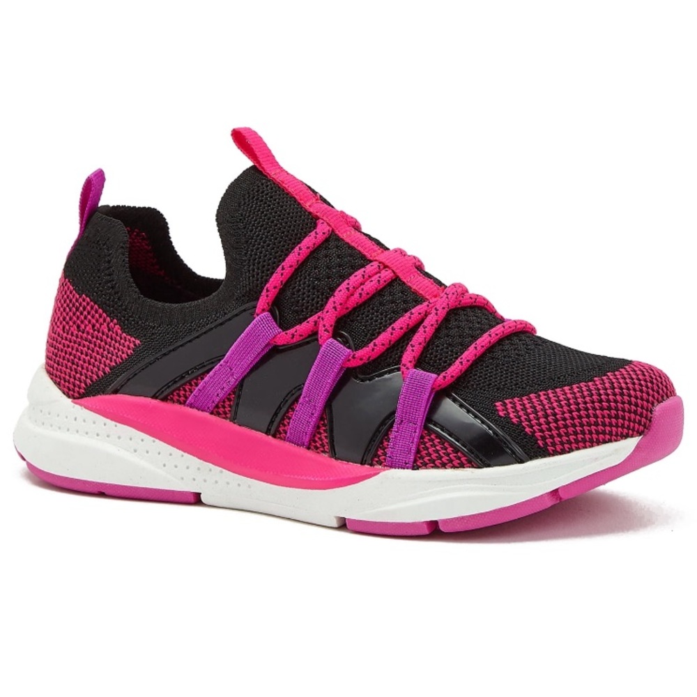 Athletic Works Big Girls Knit Cage Sneaker Memory foam slip on Size 4 w/out tags